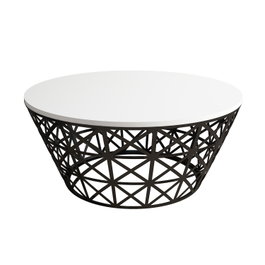 Hanah Home Stil Metal Ferforje - Blanco y Negro